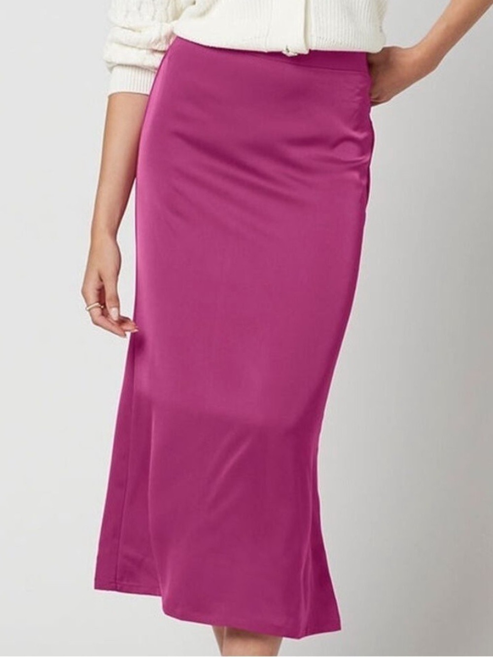 NWT $89 Buffalo by David Britton Tea Length Adler Satin Skirt - WS0633H